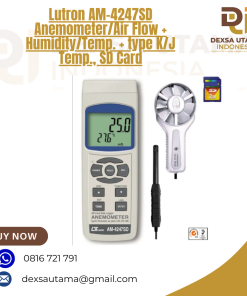 Lutron AM-4247SD Anemometer/Air Flow + Humidity/Temp. + type K/J Temp., SD Card